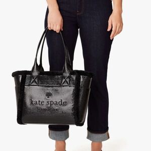 NWT Kate Spade Jett Faux Shearling Tote.